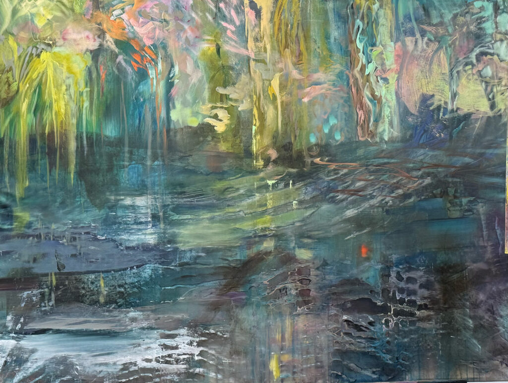 Forêt imaginaire, paysage onirique, remous, atmosphère vibrante