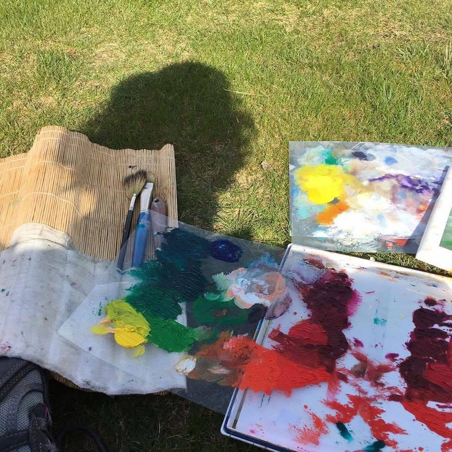 Ombres, travail, plein-air, travail à l'huile (oilpaint), impressionnisme, Alizarane